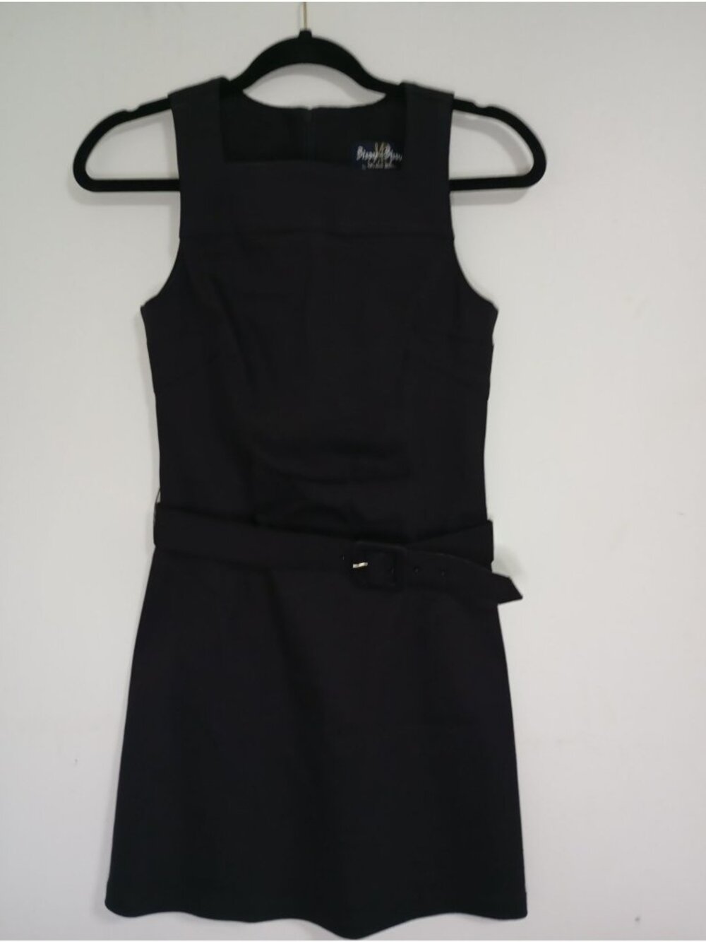 Bisou Bisou By Michele Bohbot Black Belted Mini Dress Size 4 Cotton Blend